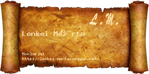 Lenkei Márta névjegykártya